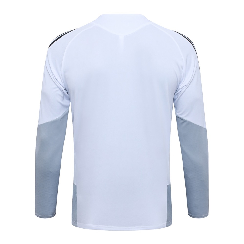 2026 Real Madrid White Long-sleeved half-pull training kit
