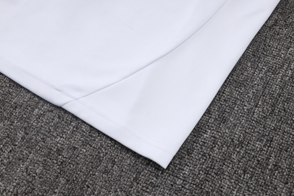 2026 Real Madrid White Long-sleeved half-pull training kit