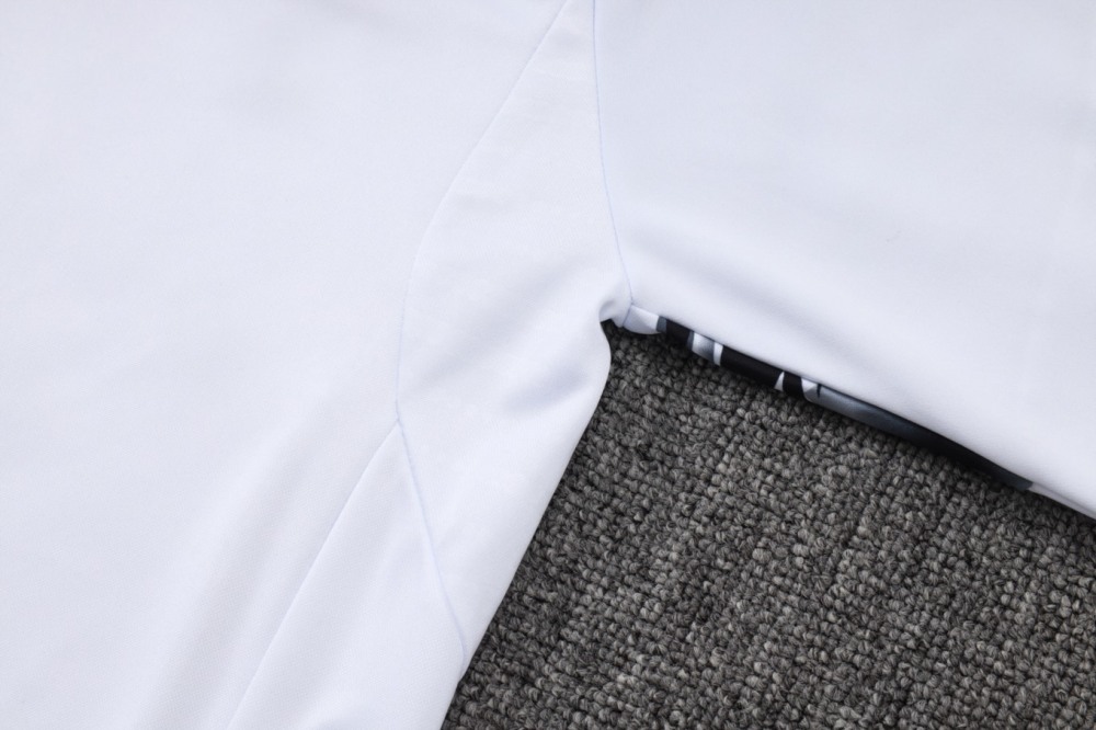 2026 Real Madrid White Long-sleeved half-pull training kit