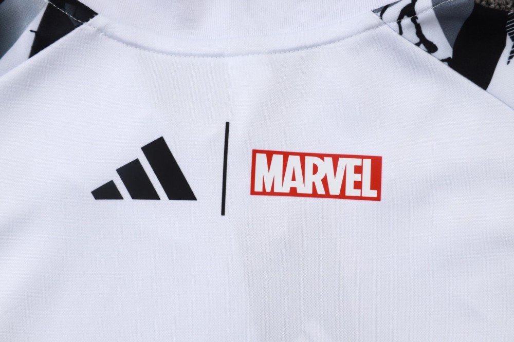 2026 Real Madrid White Long-sleeved half-pull training kit
