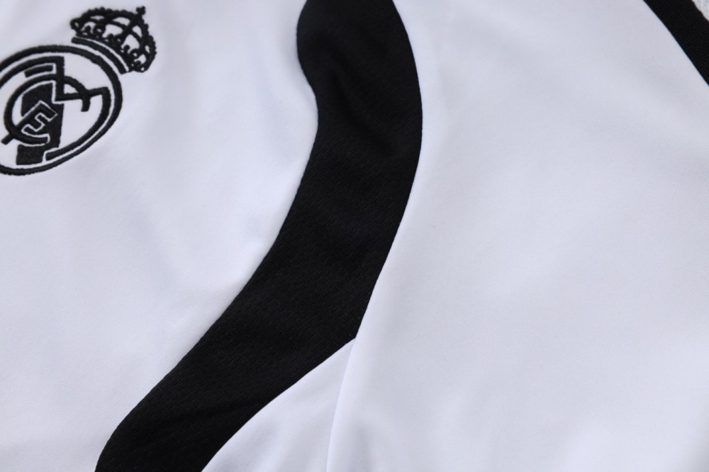 2026 Real Madrid White Long-sleeved half-pull training kit