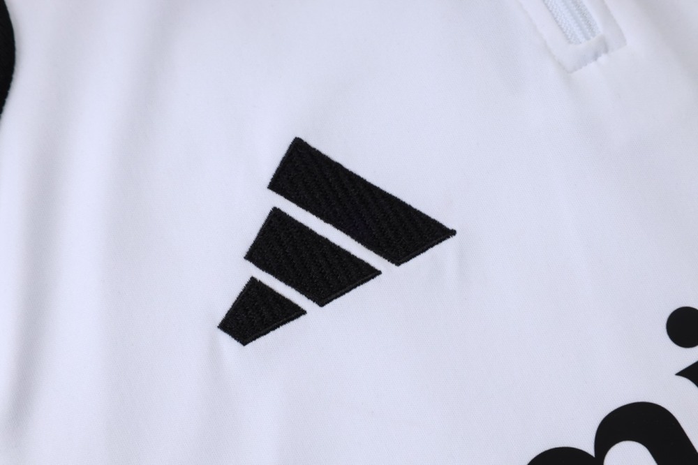 2026 Real Madrid White Long-sleeved half-pull training kit