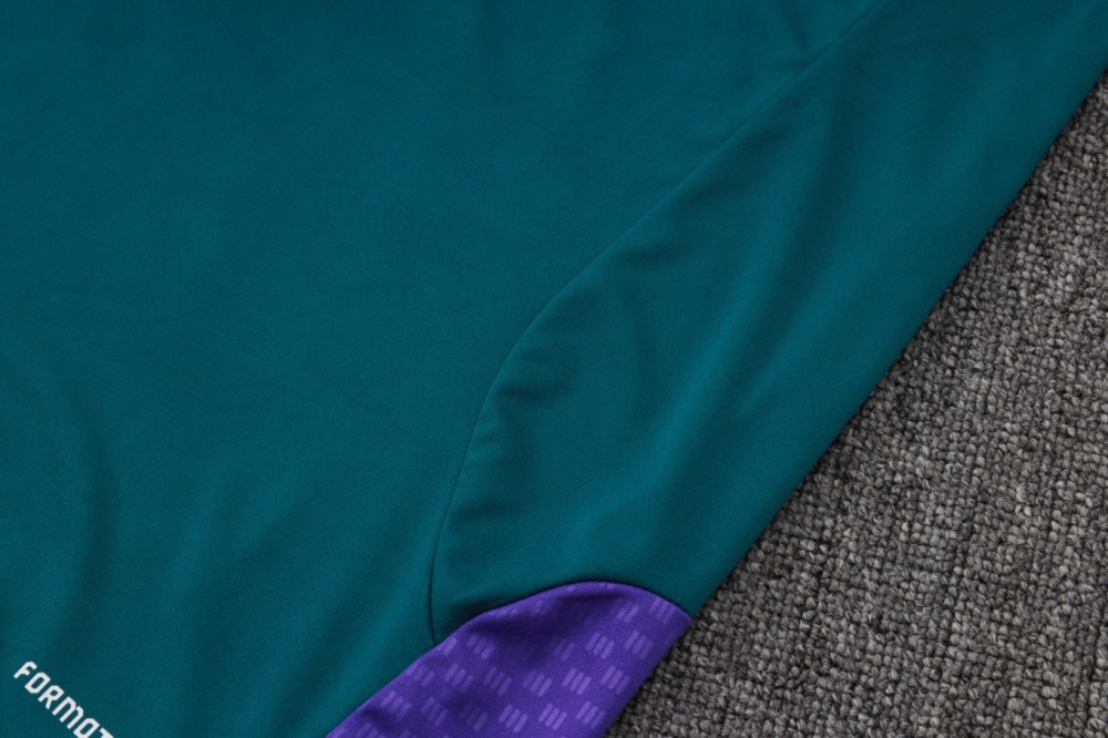 2026 Saudi Arabia Dark green Long-sleeved half-pull training kit