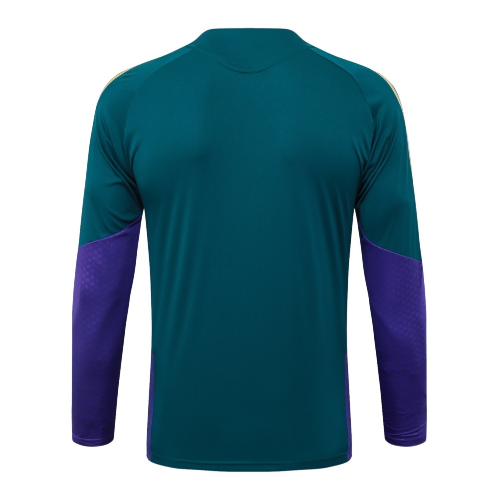2026 Saudi Arabia Dark green Long-sleeved half-pull training kit