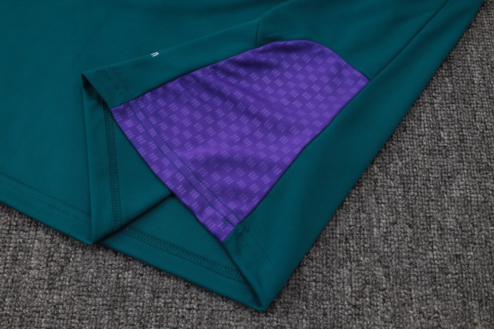 2026 Saudi Arabia Dark green Long-sleeved half-pull training kit