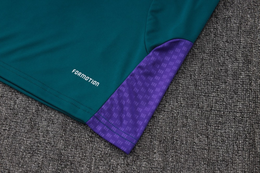 2026 Saudi Arabia Dark green Long-sleeved half-pull training kit