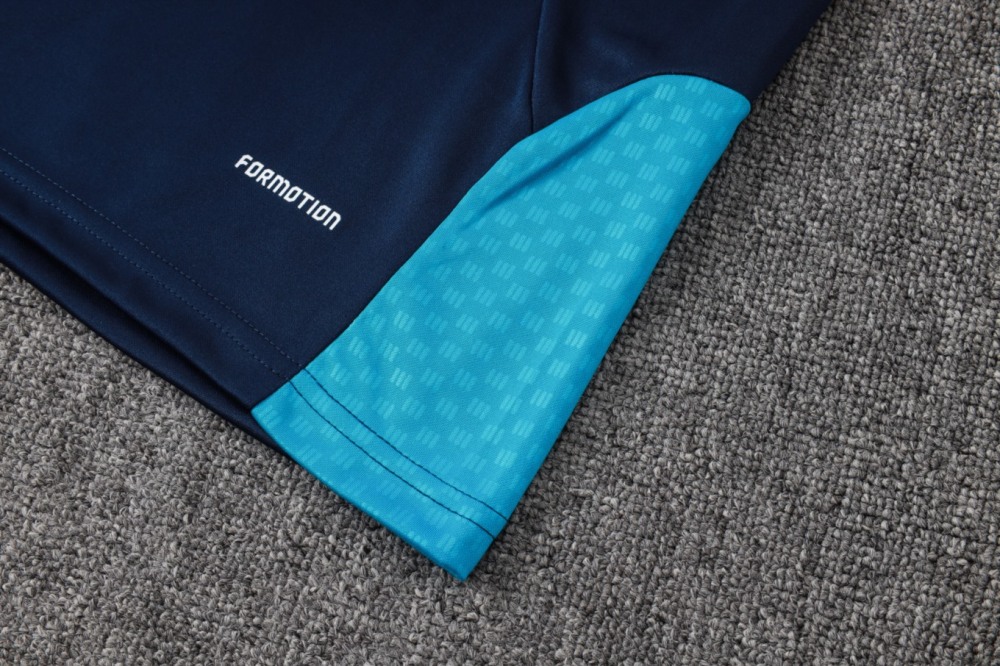 2026 Spain Royal blue Long-sleeved half-pull training kit