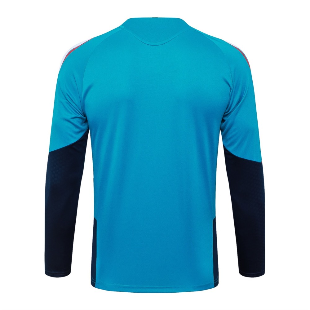 2026 Spain Sky blue Long-sleeved half-pull training kit