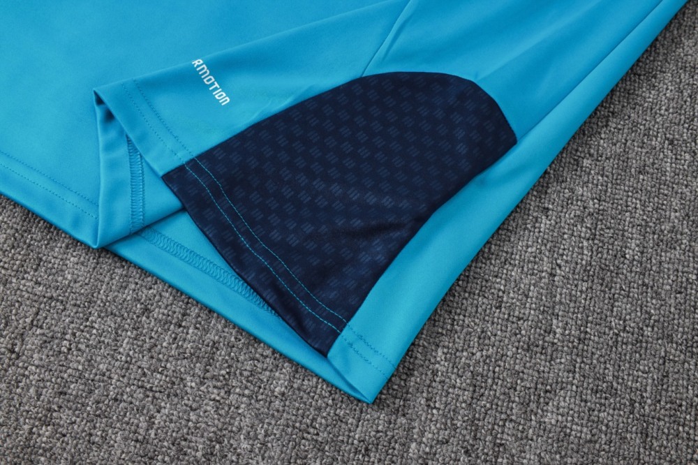2026 Spain Sky blue Long-sleeved half-pull training kit