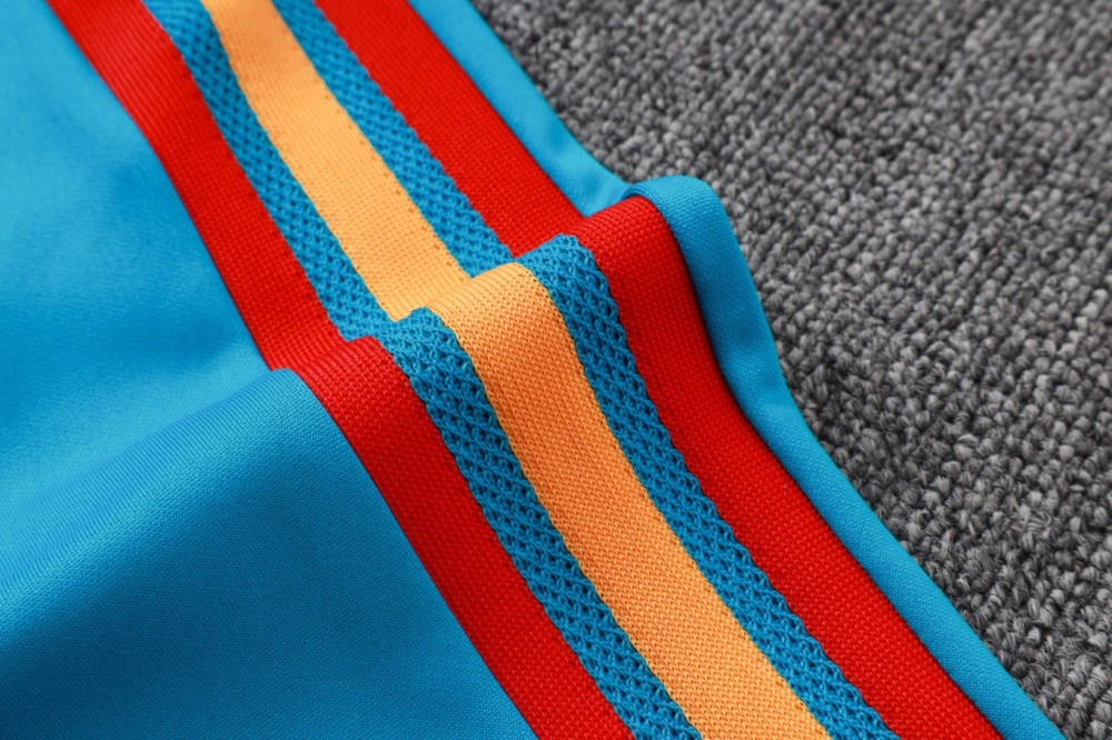 2026 Spain Sky blue Long-sleeved half-pull training kit