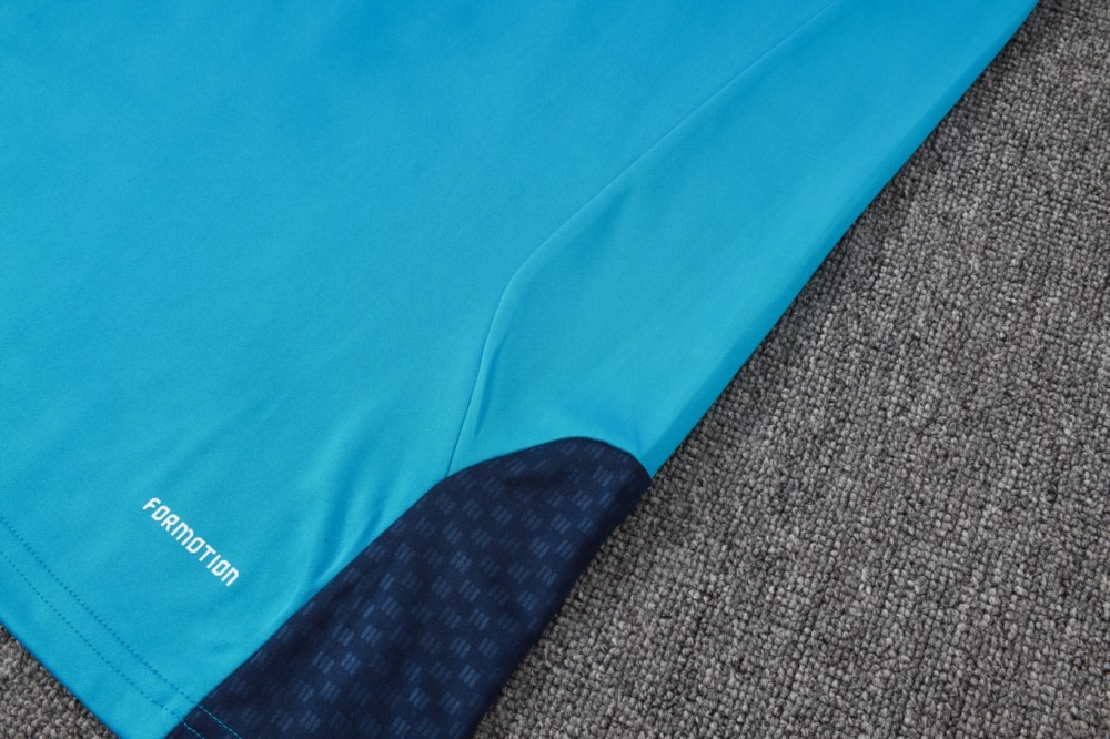 2026 Spain Sky blue Long-sleeved half-pull training kit