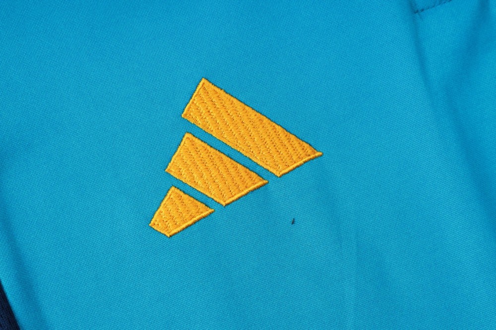 2026 Spain Sky blue Long-sleeved half-pull training kit