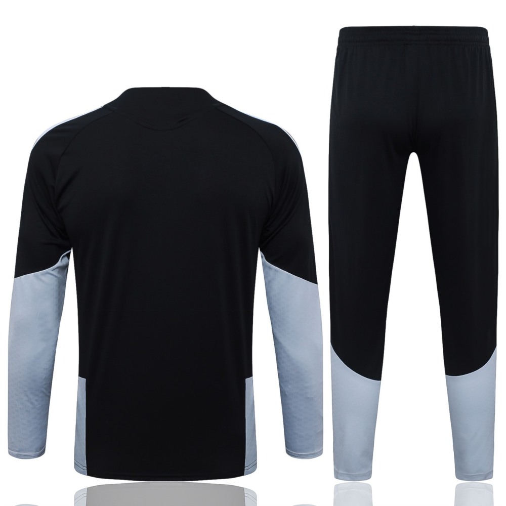 2026 Real Madrid Black Long-sleeved half-pull training kit