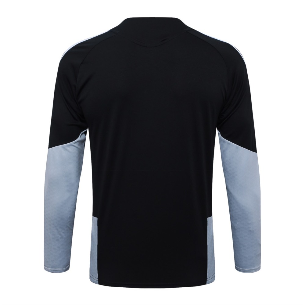 2026 Real Madrid Black Long-sleeved half-pull training kit