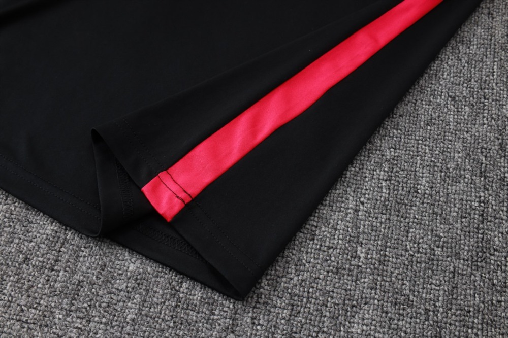 2026 Brazil Black Long-sleeved half-pull training kit