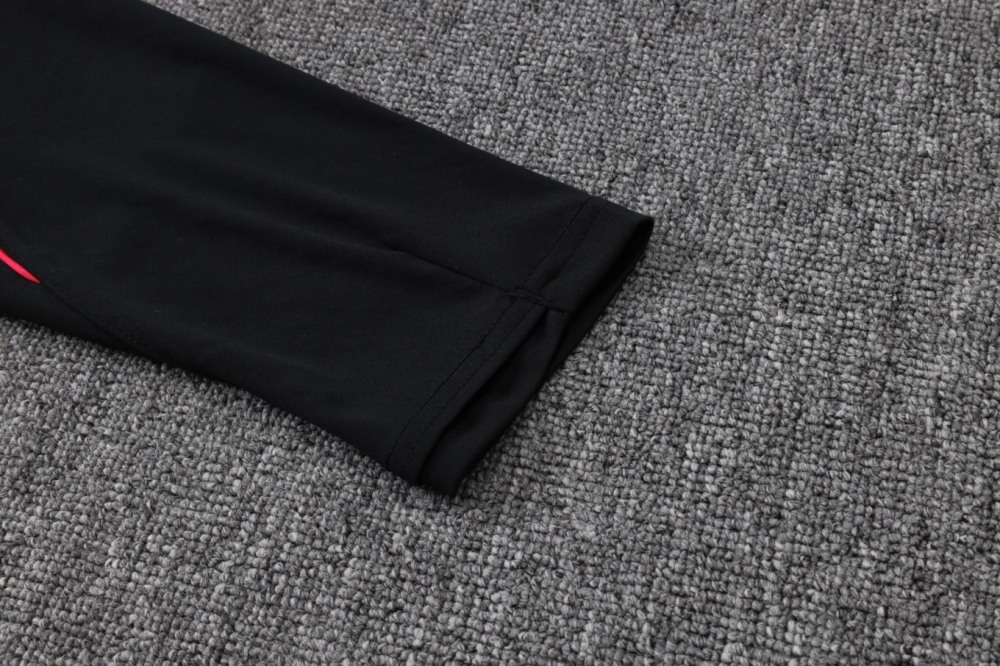 2026 Brazil Black Long-sleeved half-pull training kit
