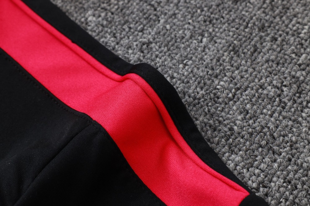 2026 Brazil Black Long-sleeved half-pull training kit