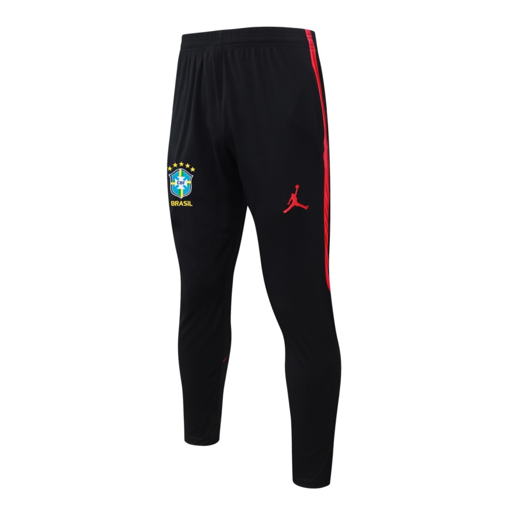 2026 Brazil Black Long-sleeved half-pull training kit
