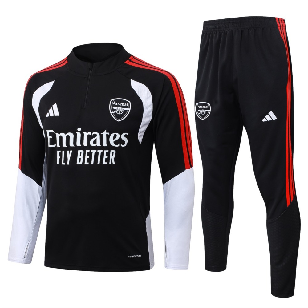 2026 Arsenal Black Long-sleeved half-pull training kit
