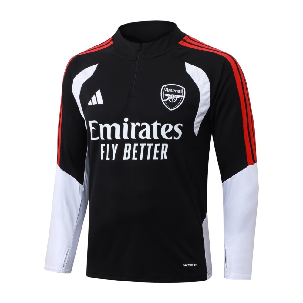2026 Arsenal Black Long-sleeved half-pull training kit