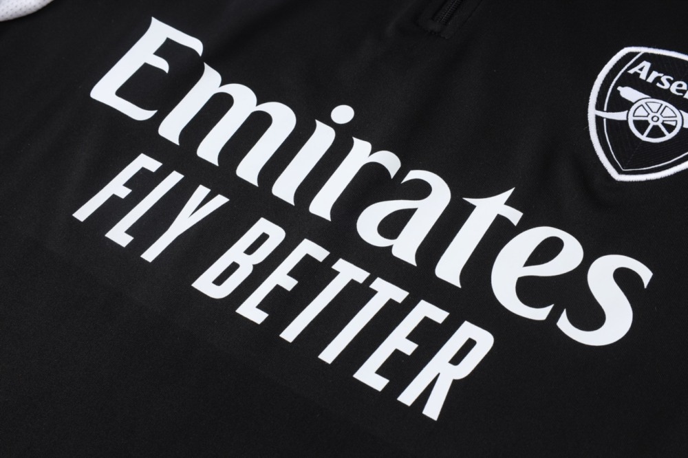 2026 Arsenal Black Long-sleeved half-pull training kit