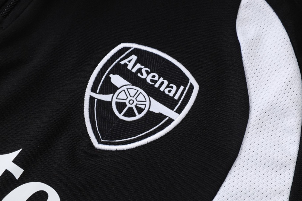 2026 Arsenal Black Long-sleeved half-pull training kit