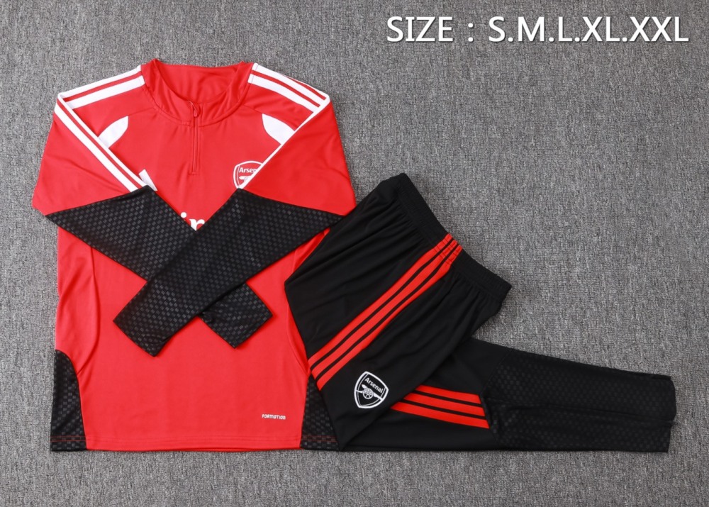 2026 Arsenal Red Long-sleeved half-pull training kit