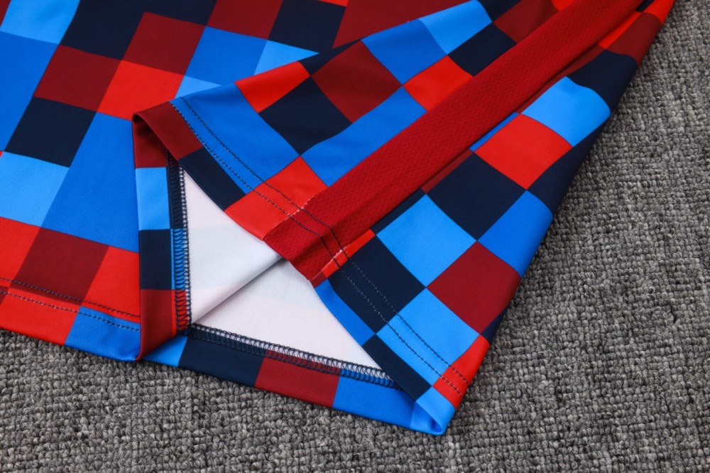 2026 Barcelona Colorful Long-sleeved half-pull training kit