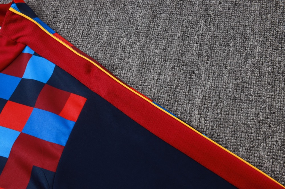 2026 Barcelona Colorful Long-sleeved half-pull training kit