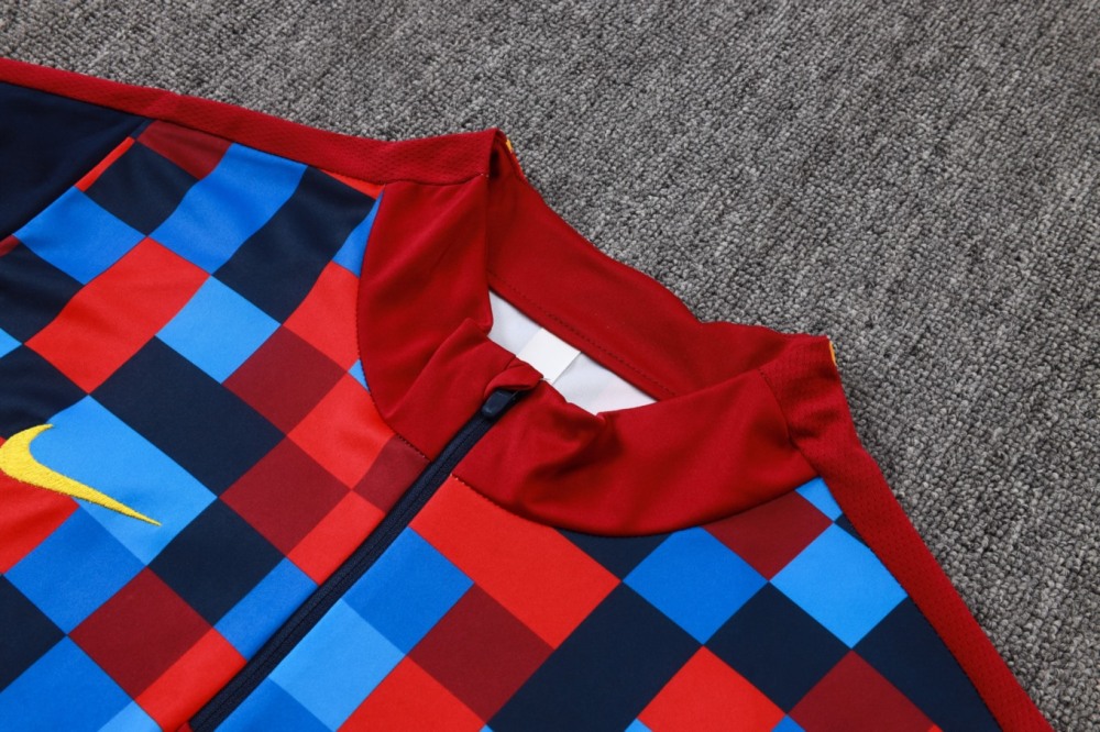 2026 Barcelona Colorful Long-sleeved half-pull training kit