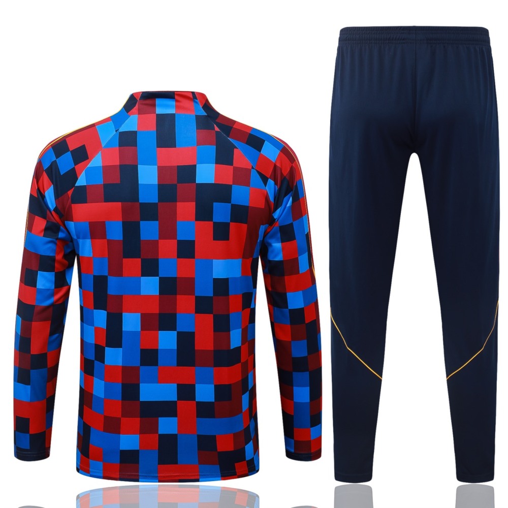 2026 Barcelona Colorful Long-sleeved half-pull training kit