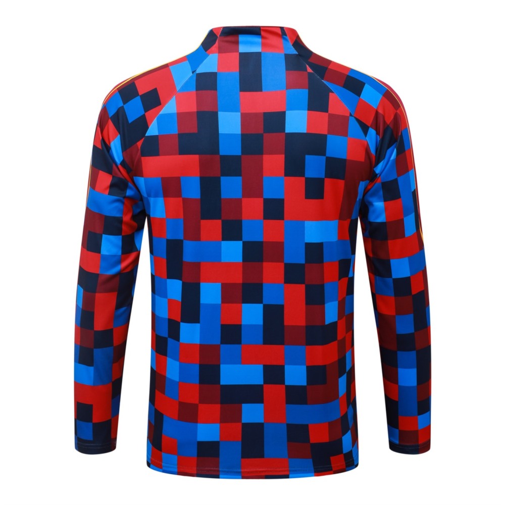 2026 Barcelona Colorful Long-sleeved half-pull training kit