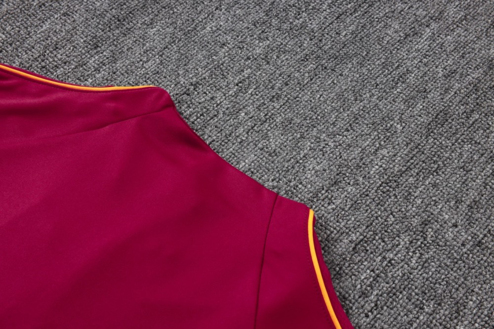 2026 Barcelona Maroon Long-sleeved half-pull training kit