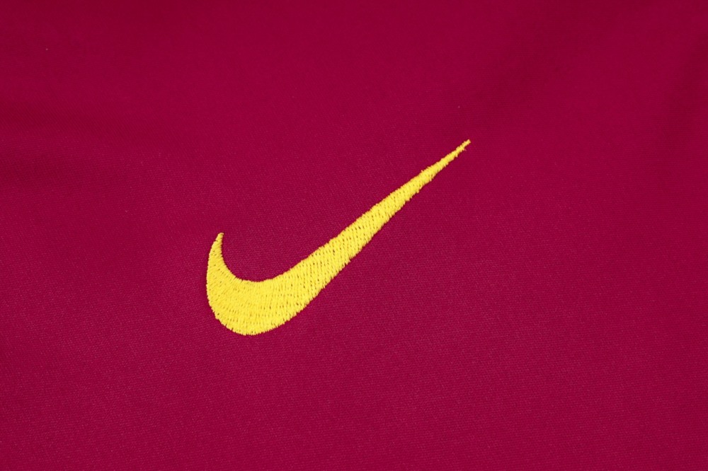 2026 Barcelona Maroon Long-sleeved half-pull training kit