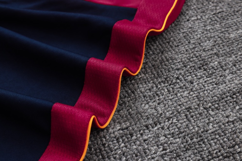 2026 Barcelona Maroon Long-sleeved half-pull training kit
