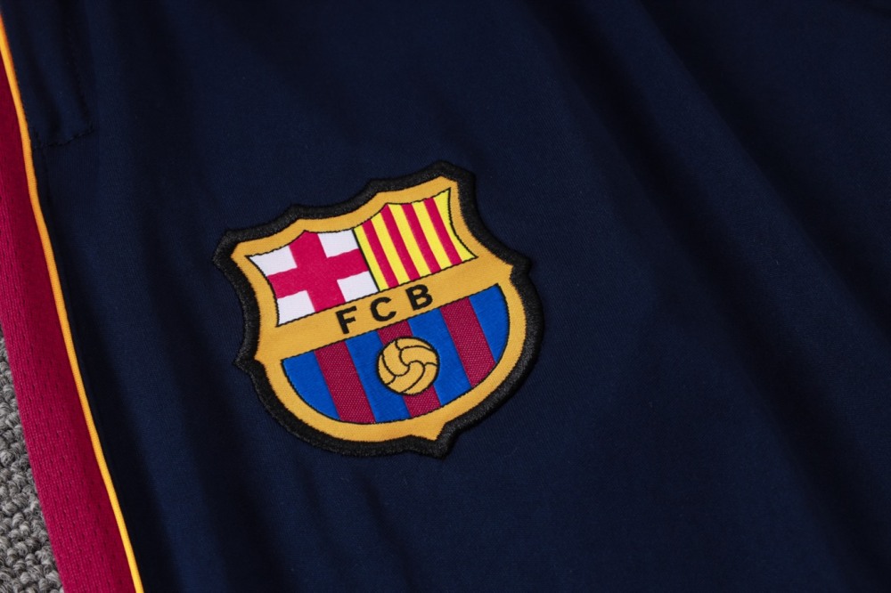 2026 Barcelona Maroon Long-sleeved half-pull training kit