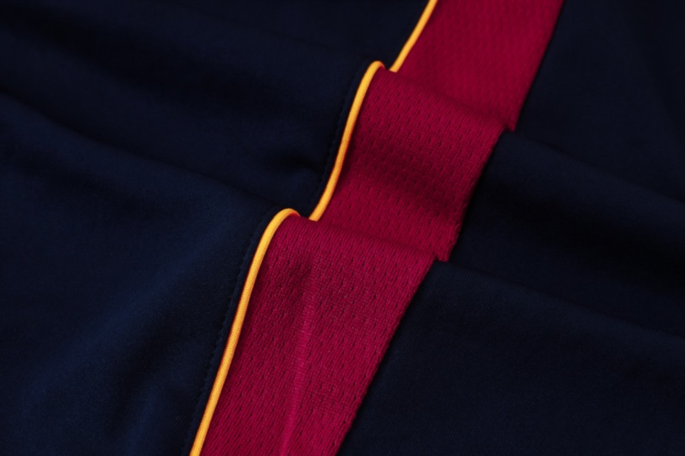2026 Barcelona Maroon Long-sleeved half-pull training kit