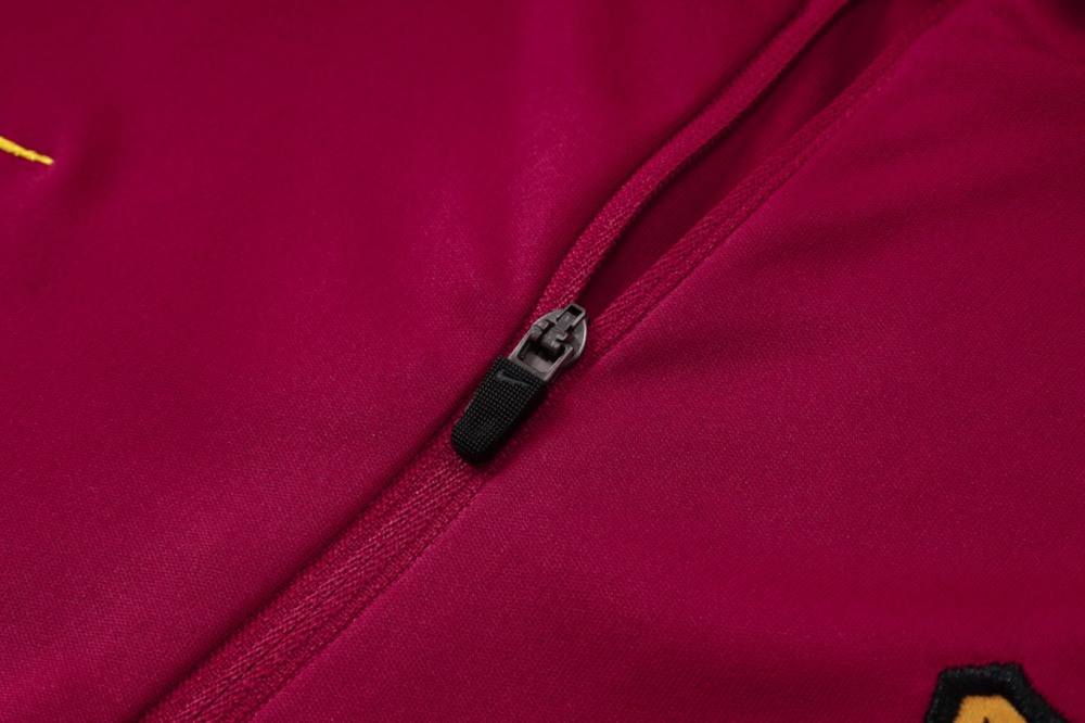 2026 Barcelona Maroon Long-sleeved half-pull training kit