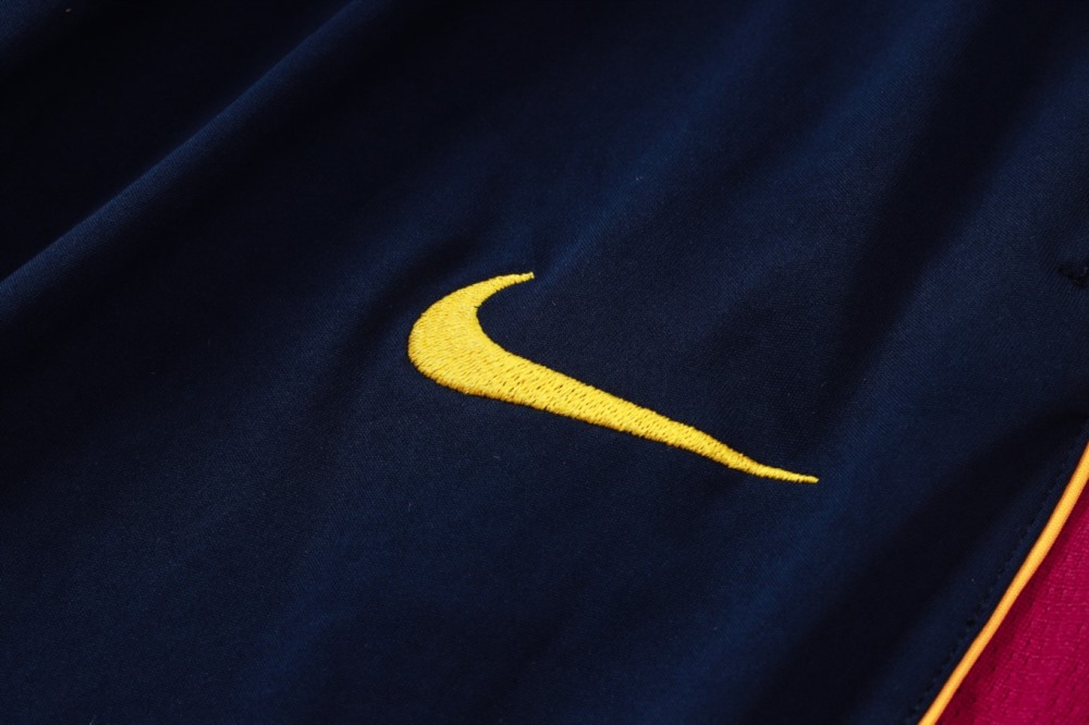 2026 Barcelona Maroon Long-sleeved half-pull training kit