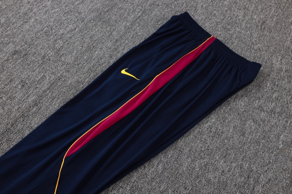 2026 Barcelona Maroon Long-sleeved half-pull training kit