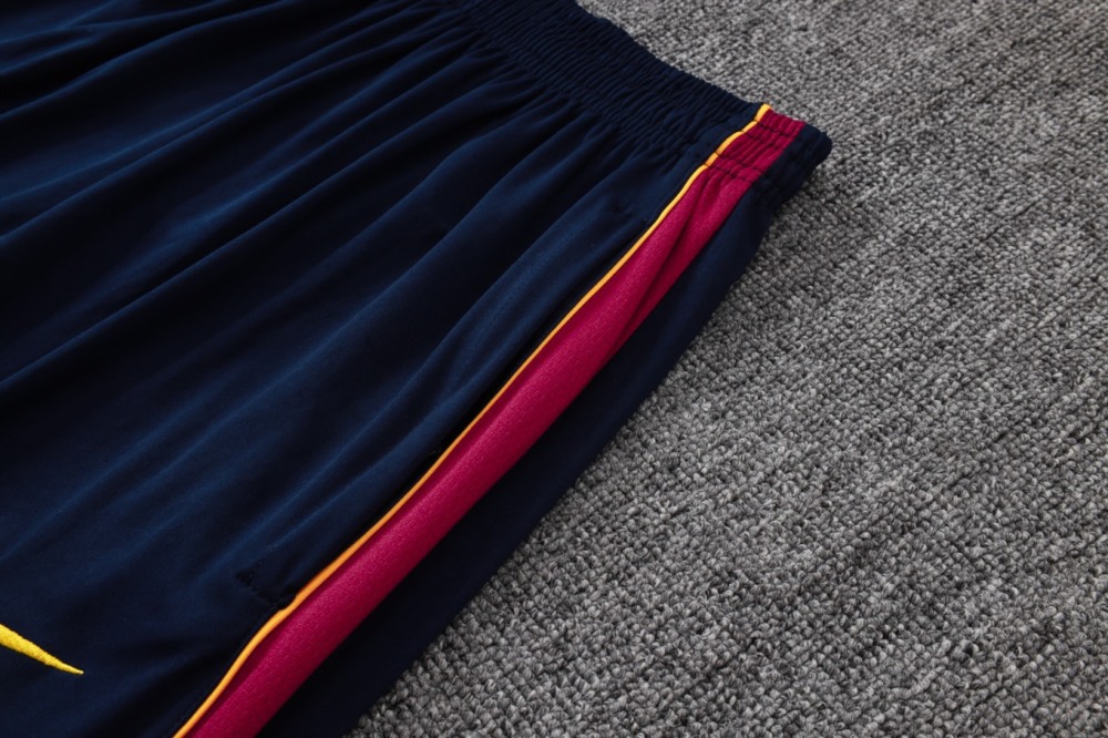 2026 Barcelona Maroon Long-sleeved half-pull training kit