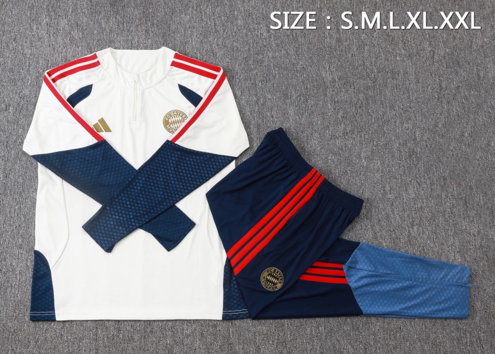2026 Bayern Munich Beige Long-sleeved half-pull training kit