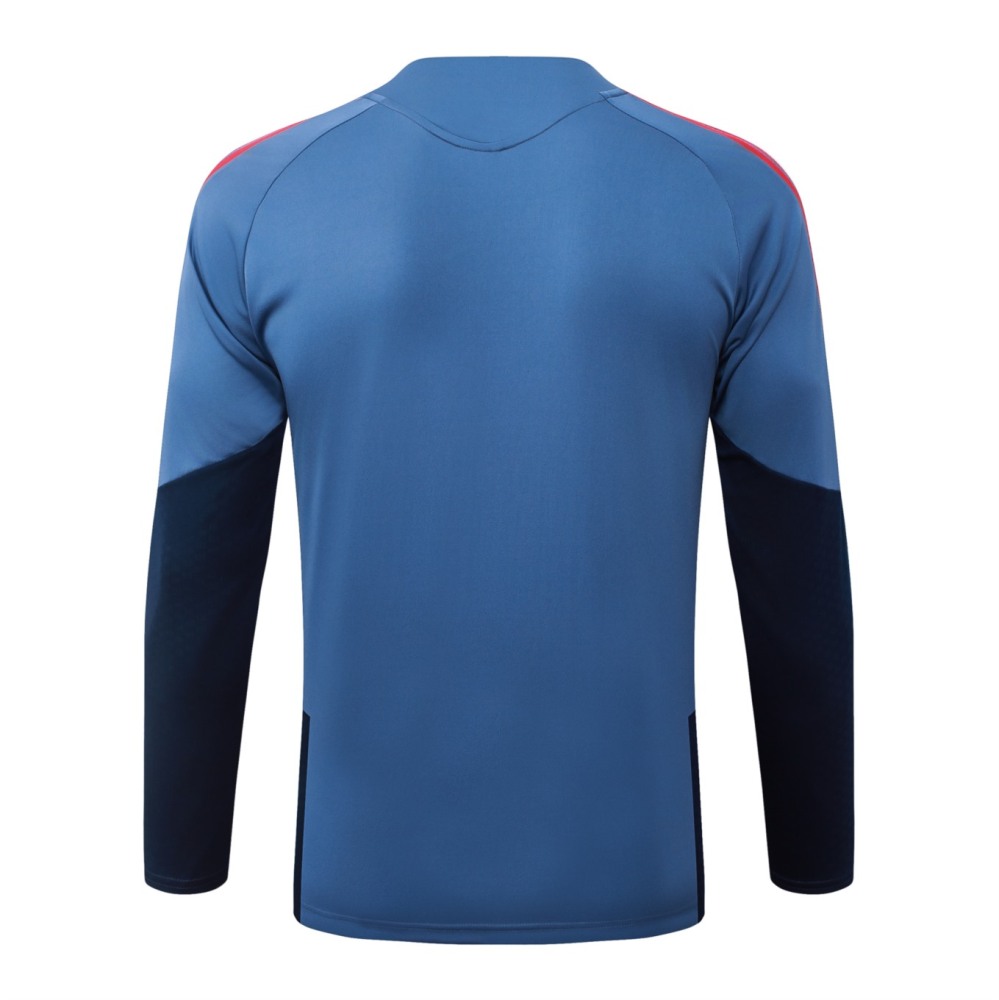 2026 Bayern Munich Medium Blue Long-sleeved half-pull training kit