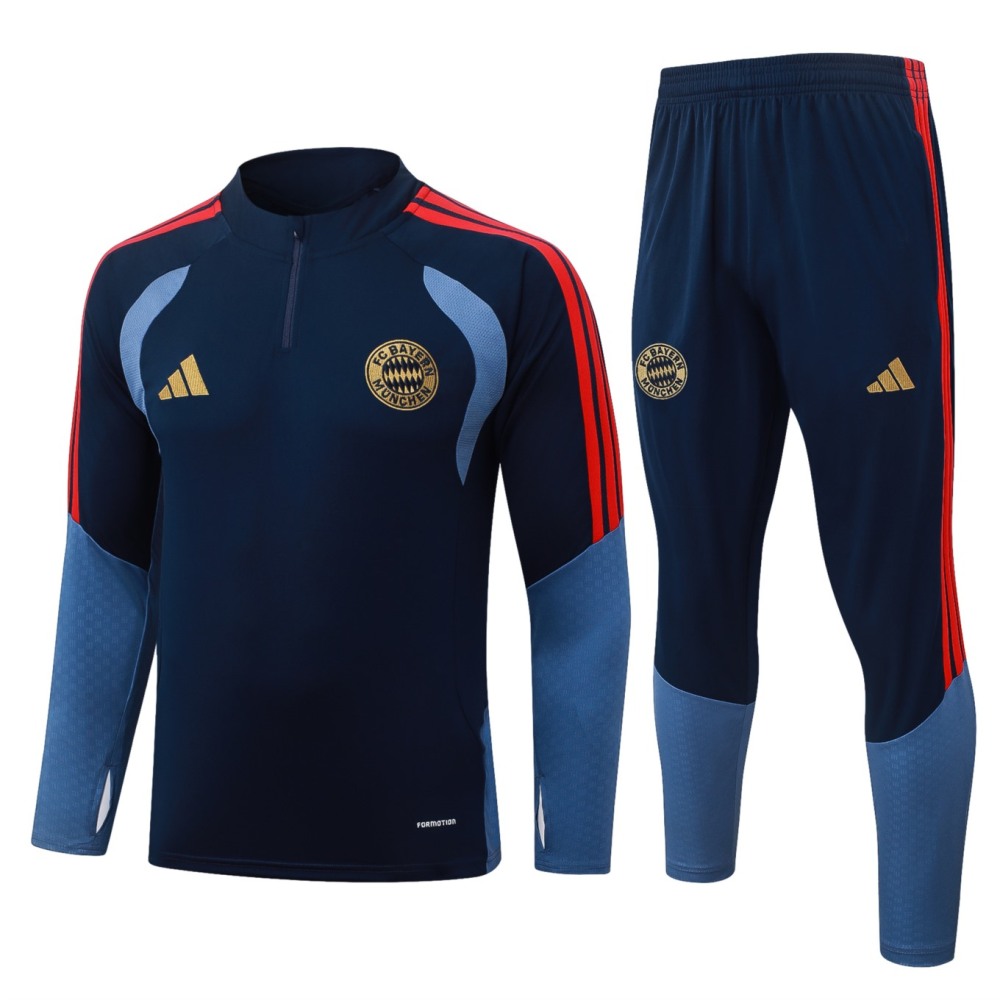 2026 Bayern Munich Royal blue Long-sleeved half-pull training kit