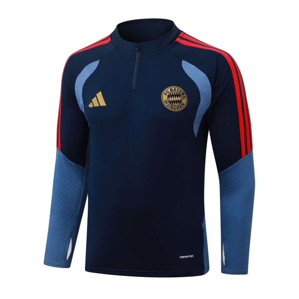 2026 Bayern Munich Royal blue Long-sleeved half-pull training kit