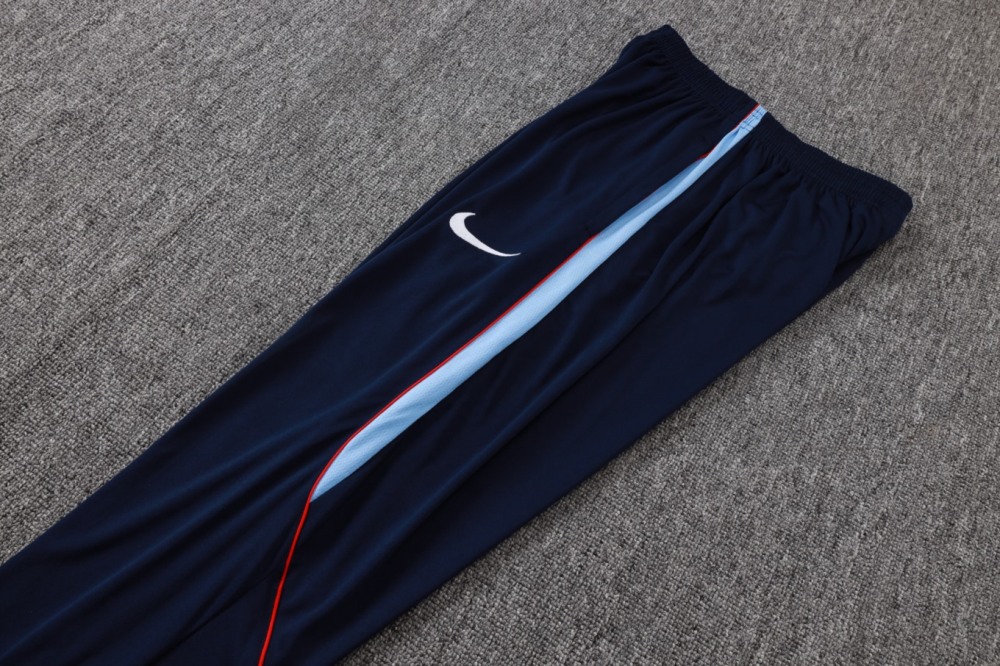 2026 England Light blue Long-sleeved half-pull training kit