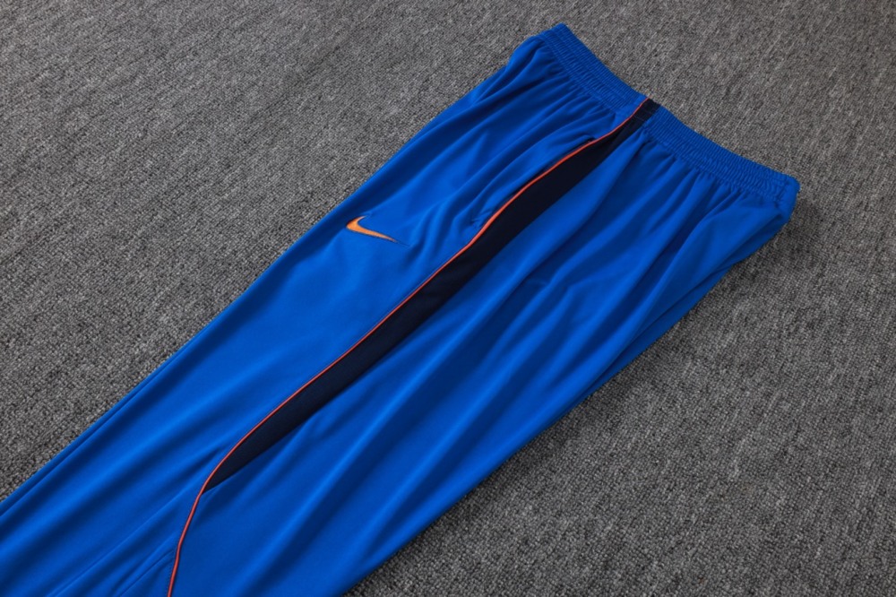 2026 France Violet blue Long-sleeved half-pull training kit