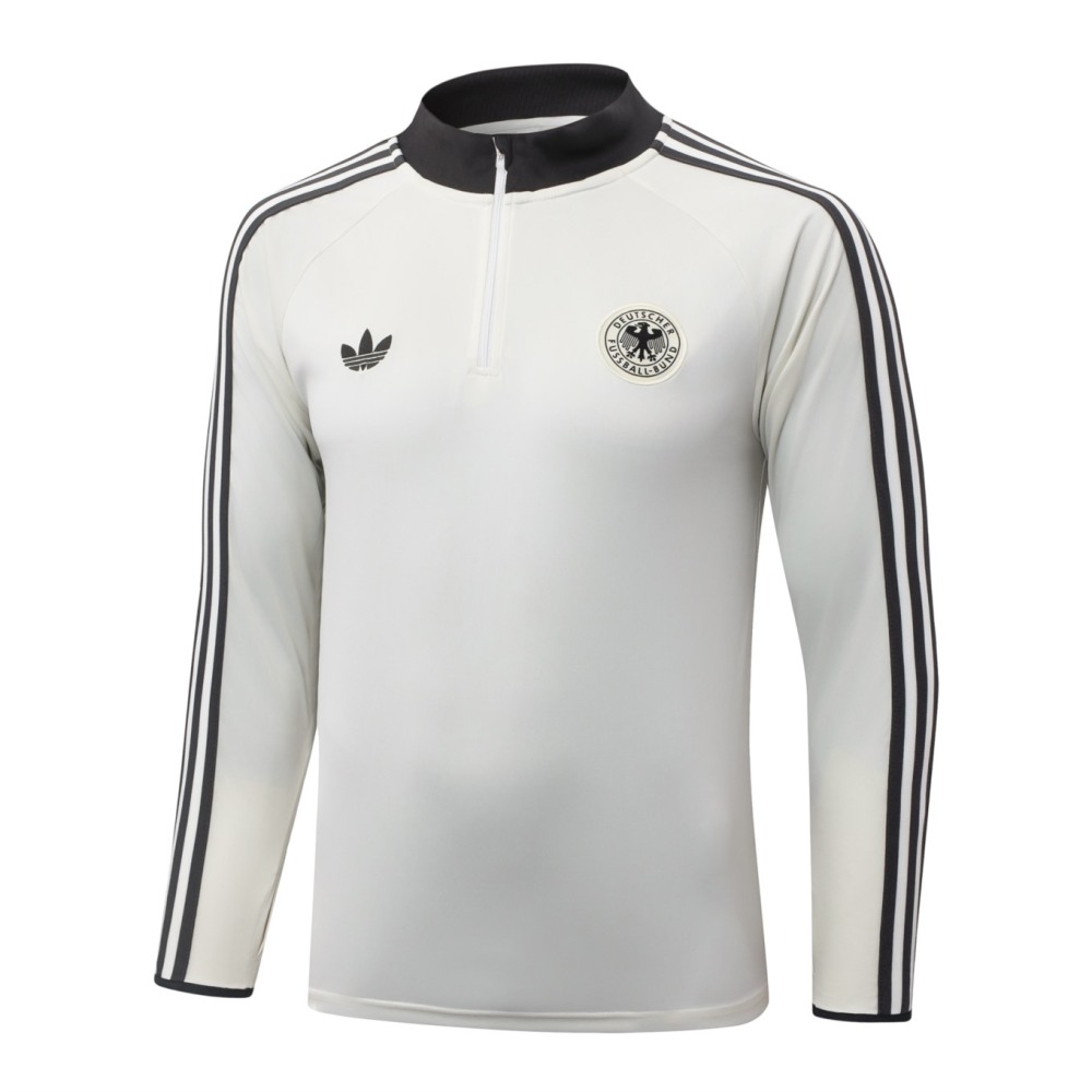 2026 Germany Beige Long-sleeved half-pull training kit