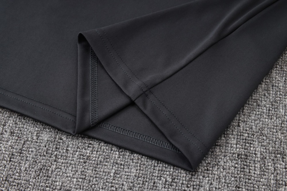 2026 Germany Dark gray Long-sleeved half-pull training kit