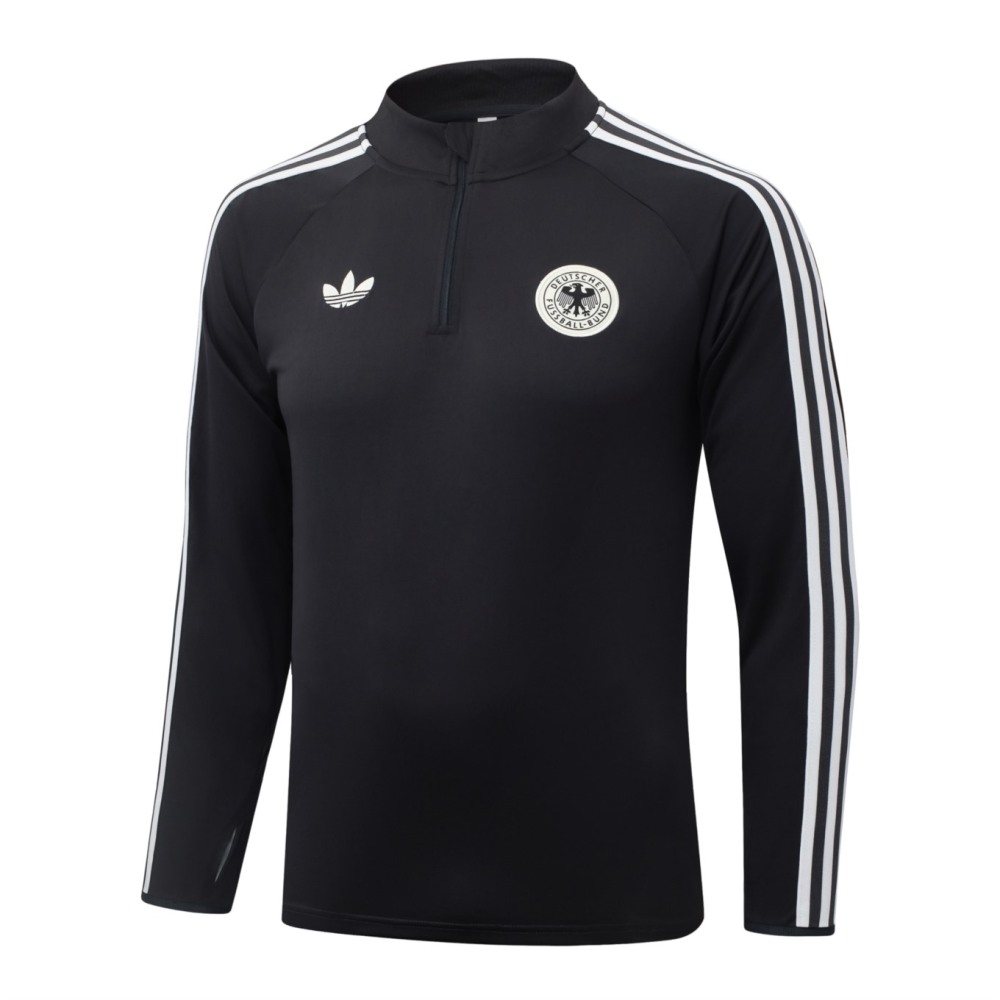 2026 Germany Dark gray Long-sleeved half-pull training kit